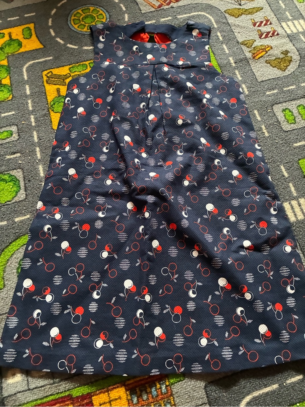 Janie and Jack Navy Tie-Shoulder Sundress - Picture 2 of 2